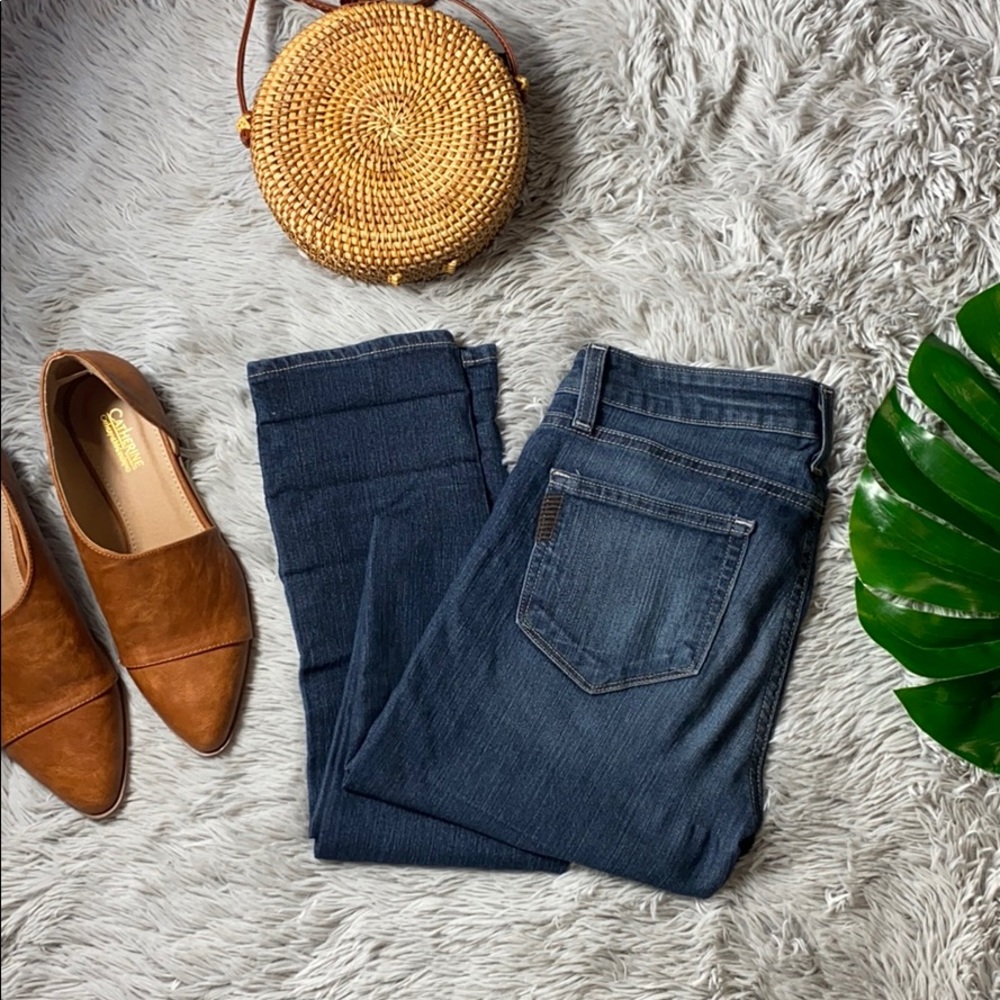Paige peg skinny dark wash jeans size 27